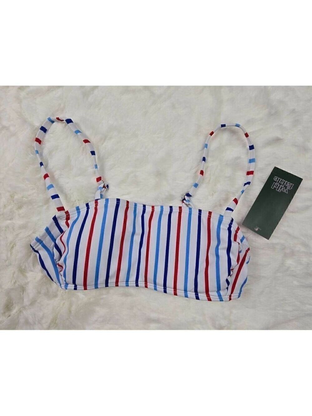 Wild Fable Striped Bralette Bikini Top XXS